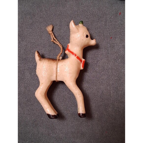 Vintage Rudolph Christmas Reindeer Ornament Decoration - Picture 3 of 3